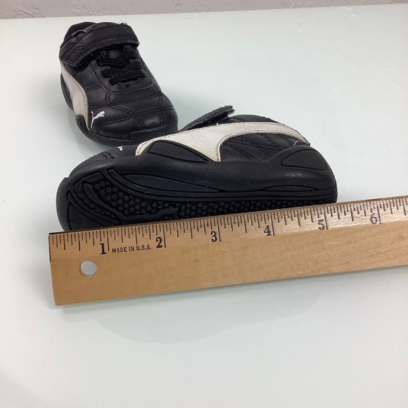 PUMA Tune Cat 3 Sneakers easy on off black & white toddler Size 4C EUC - Picture 11 of 12